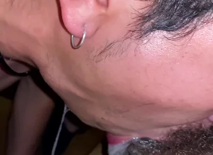 Satisfying Stepdaddy with His Deep Throat