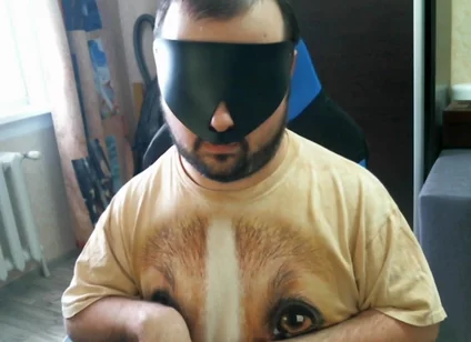 Disabled Person Trains His Mouth Before a Blowjob