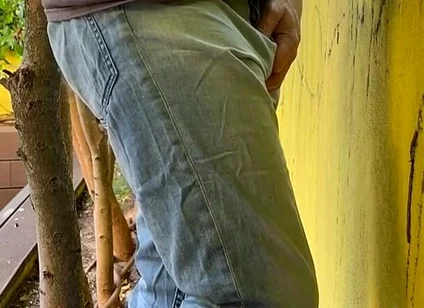 Guy Is Desperate to Pee and Tries to Hide From His Friend but Wets His Pants