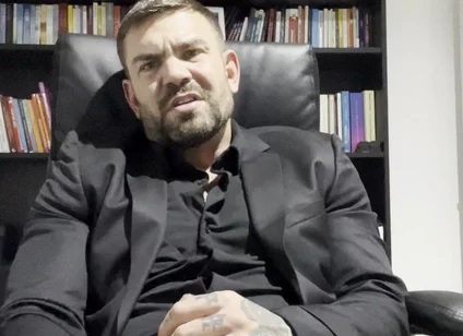 Handsome Guy Masturbates in Suit