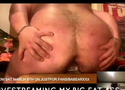 Clear Dildo up My Fat Ass