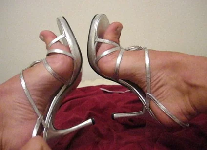 Jacking off in Brittany's Pretty Heels and Cumming