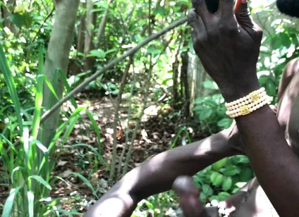 Outdoor Threessome Fuck Inside the Bush