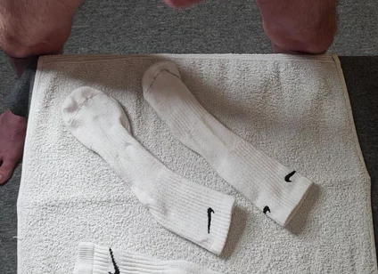 Ordered: 2x Pairs of Used Cum Soaked White Nike Socks