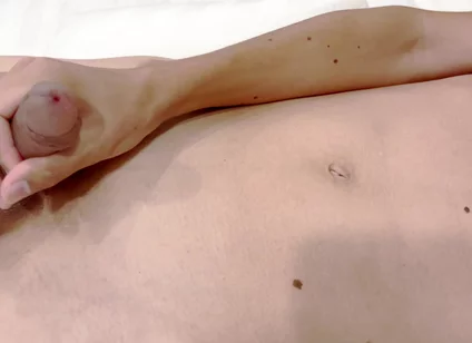 A Boy with a Large Foreskin Gets an Erection, Masturbates, and Cums Twice