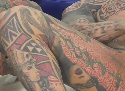 Two Tattooed Hetero Males in the Gym