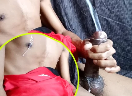 Gay Cum on Face and Tit