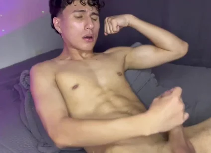 Skin Slick with Cum, Sweat Drips From Ass