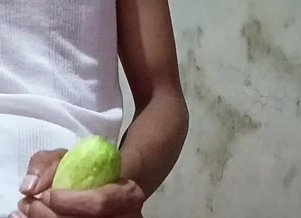 Jujut Expression Playing Solo Using Cucumbers That Have Been Hollowed Out