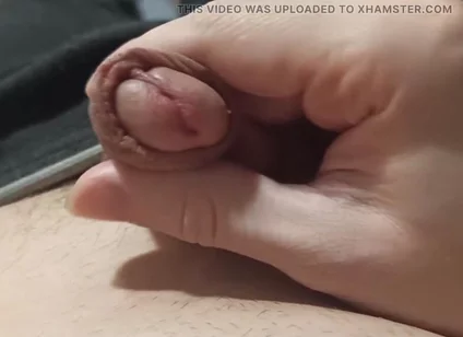 Guy Playing with His Head, Back and Forth, Foreskin