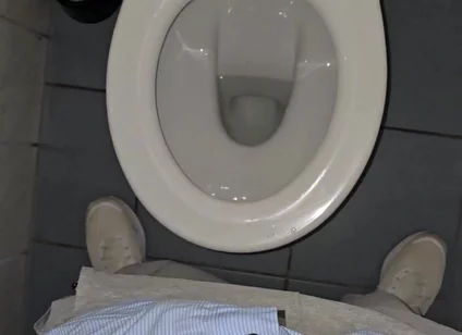Phantomgentx - Hairy Muscular Hunk Moans Loud and Jerks in Public Toilet