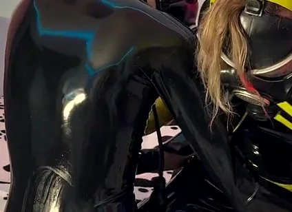 Two Latex Puppies: Shiny Suits, Intimate Touch & Passionate Switch Play