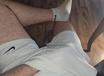 White Outfit Jerk off! Hot Stepdaddy Hardens Thick Cock & Makes It Cum