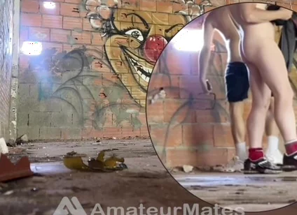 2 Amateur Boys Caught Having Quick Fun in an Abandoned Building