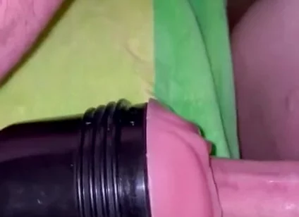 Fuck Stamina Fleshlight Pully and Can't Pullout in Time