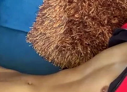 Wanker with His Legs Spread Seatting on the Couch