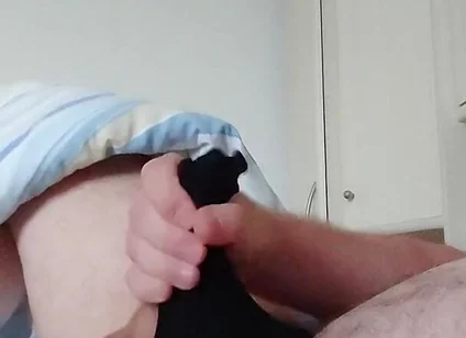 Horny Jerking off in a Black Thong for the Cock