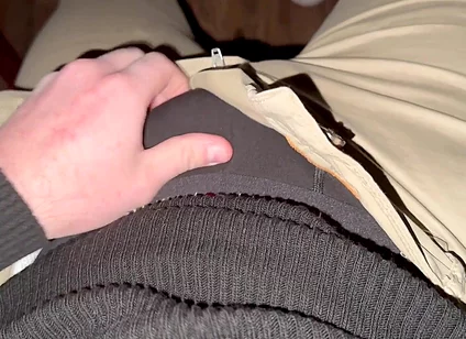 German Voice Horny After Work Black Boxer Down Fat Glans Drips
