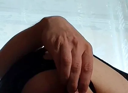 In a Black Dress in Sexy Tights, Playin' with My Ass