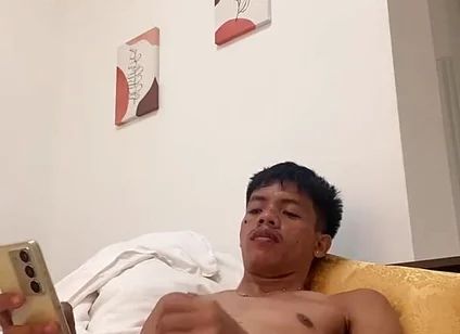 Filipino Twink Gets Hard, Jerking off to Explosive Cumshot