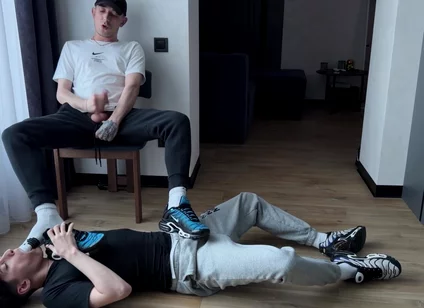 Sniffs Socks and Both Cum