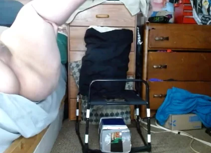 Fat Cross Dresser Bouncing Its Tits While Taking a Dildo in Asshole