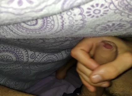 Boy Moaning and Jerking Good Wet Cock, in the Morning Under the Sheets! Better a Blowjob, Will You G