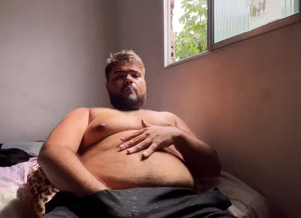 Fat Gay Sweaty Shaking Hairy Ass on All Fours, Front Hard Rolls Cumming