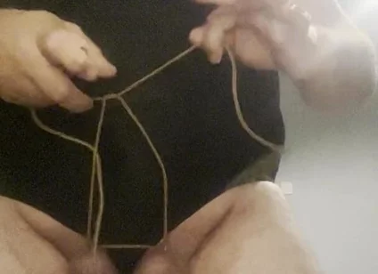 Cock and Ball Bondage with Crossdress and More Bondage