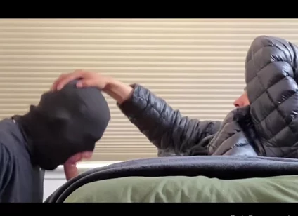 Latino thug cock sucking