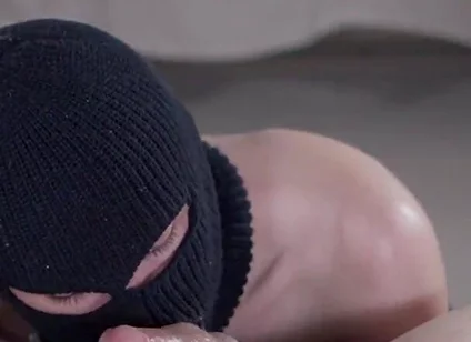 Masked Thief Sloppy Deepthroat & Swallows My Load