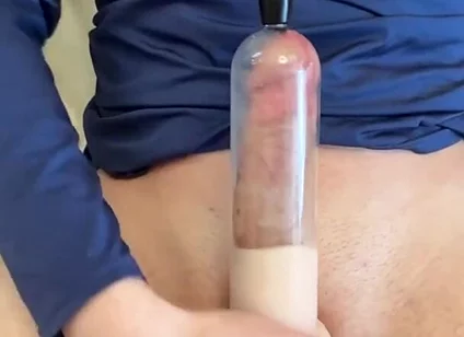 I Cum in a Vacuum with Moans. My Penis Is Very Swollen