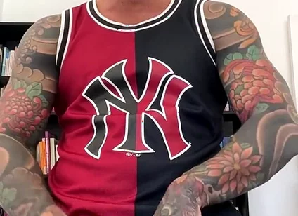 Spanish Muscular Bull with Clothes on