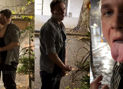 Risky Extreme Couple Jerk off Outdoor Under the Rain (very Romantic)
