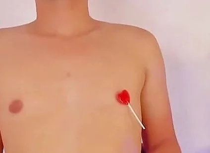 Femboy Let Your Stepbrother's Best Friend Play with His Sweet Nipples