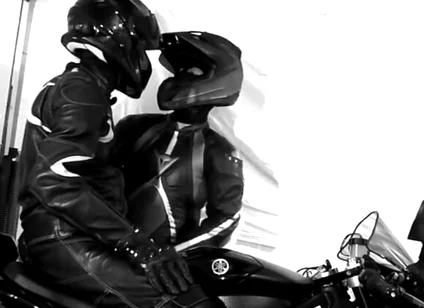Biker blowjob cum load