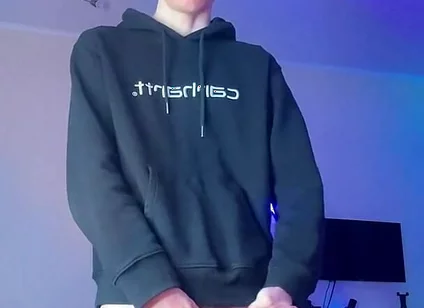 Skinny Boy Holding Back a Huge Cumshot Until It Hurts