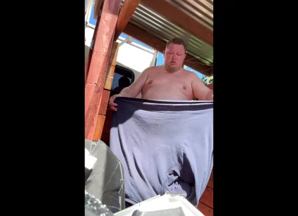 Blue Collar Stepdaddy Yard Work Piss and Cum