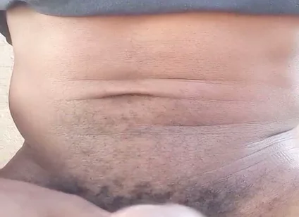Stroking My BBC and Moaning Outdoors