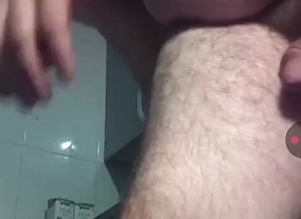 Handsome Mature Chubby with Big Fat Cock Masturbating and Fucking My Tight Ass in Close-up