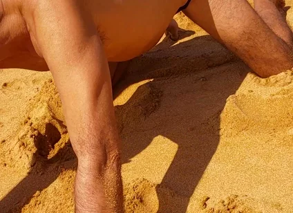 Ladysilva on the Beach in Panties Showing off Her Hot Ass