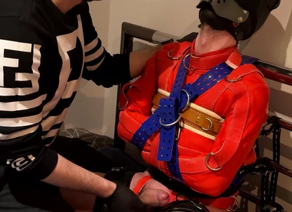 Pup Straitjacketed and Edged