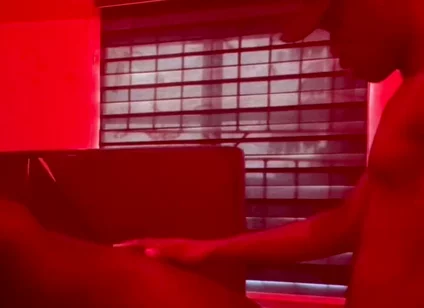 College Twink Friends Fuck After College Under Red Lights