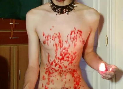 Slave Pouring Hot Wax and Jerking off