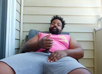 BBC Stepdaddy Gets High and Strokes Himself to Nut on Balcony
