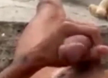 A Cumshot to Relieve Stress in the Backyard