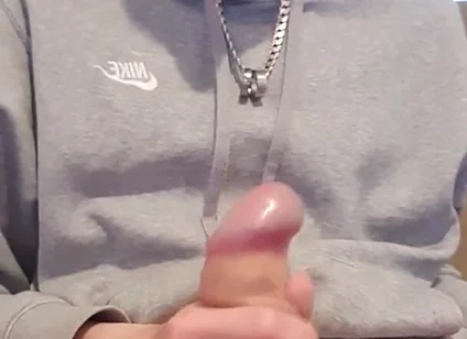 Skinny Lad Pulls Back Skin to Show Bellend