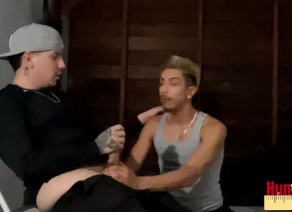 Gay Cholo Sucks Gang Thugs Cock