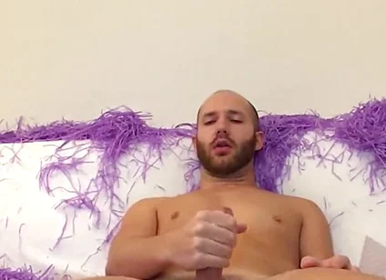 Straight Jerking on Sofa After Party
