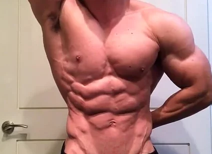 Jacked Bodybuilder Benji Bastian Flexing His Huge, Shredded, Muscles